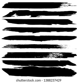 Collection of vector brushes in grunge style