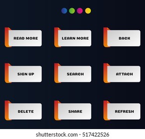 collection of vector buttons