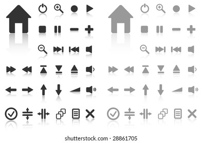 Collection of vector buttons with reflection. Active and inactive. More in my gallery.