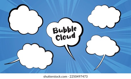Collection of vector cartoon speech bubbles and speech balloons.