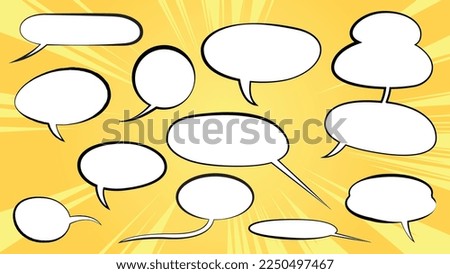 Collection of vector cartoon speech bubbles and speech balloons.