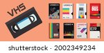 Collection of vector cassette tape old 80