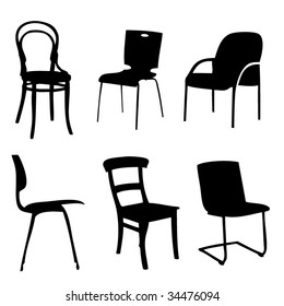 Collection of vector chairs