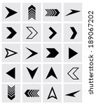 A collection of vector chevron and arrowhead design elements