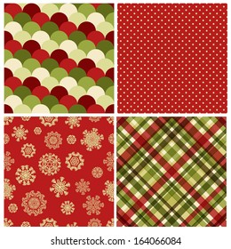 Collection of vector Christmas backgrounds and elements for design