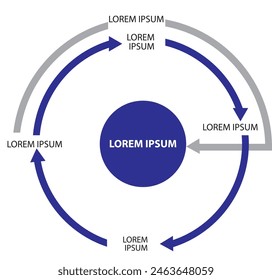 Collection of vector circle chart infographic templates for presentations, advertising, layouts, annual reports. options, steps, parts