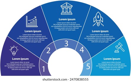 Collection of vector circle chart infographic templates for presentations, advertising, layouts, annual reports. 3,4,5,6 options, steps, parts