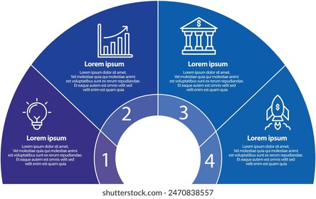 Collection of vector circle chart infographic templates for presentations, advertising, layouts, annual reports. 3,4,5,6 options, steps, parts