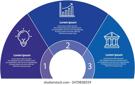 Collection of vector circle chart infographic templates for presentations, advertising, layouts, annual reports. 3,4,5,6 options, steps, parts