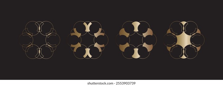 Collection of vector circular ornaments, mandala