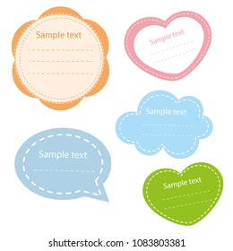 collection of vector colored bubbles of different shapes