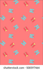 Collection of vector colorful present boxes. Holiday pattern.
