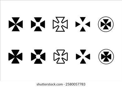 Collection of Vector Cross Symbols in Different Styles.