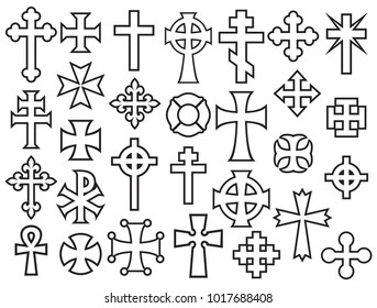 colección de cruces vectoriales