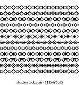Collection of vector dividers. Can be used for design, letters, jewelry, gifts, notebooks. Vector illustration