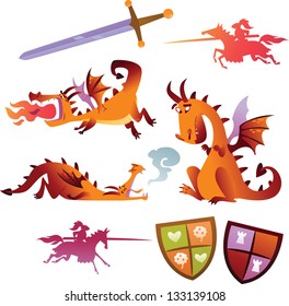 Collection of Vector Dragons