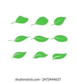 collection of vector ecological green leaf logo design inspiration