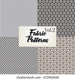 Collection of vector fabric patterns for design