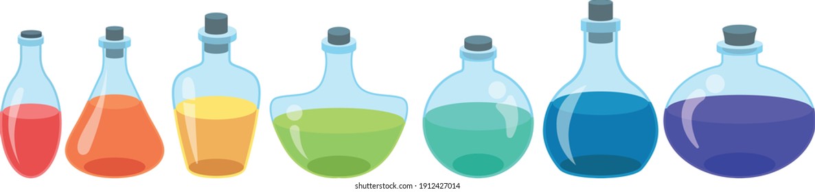 collection of vector fantasy potion