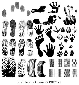 A collection of Vector Fingerprints, Footprints and more