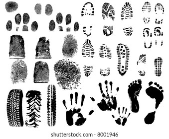 A collection of Vector Fingerprints, Footprints and more