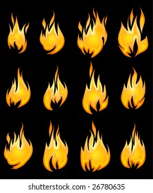 Collection of vector fires.