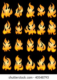 Collection of vector fires.