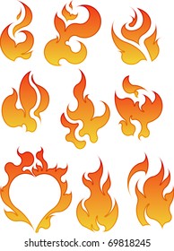 Collection of vector fires