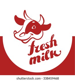Collection of vector flat milk icons. Package symbol.