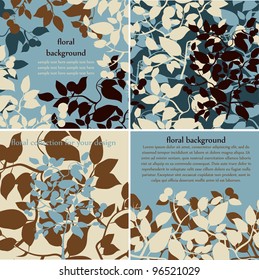 collection of vector floral background