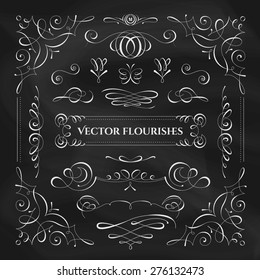 Collection of vector flourishes. High quality design elements.