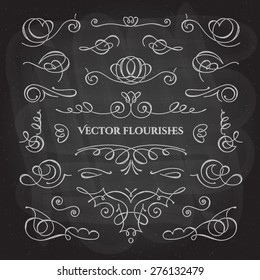 Collection of vector flourishes. High quality design elements.