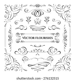 Collection of vector flourishes. High quality design elements.