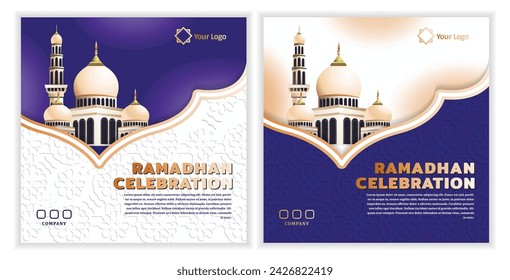 collection of vector gradient greeting cards for eid al fitr celebration