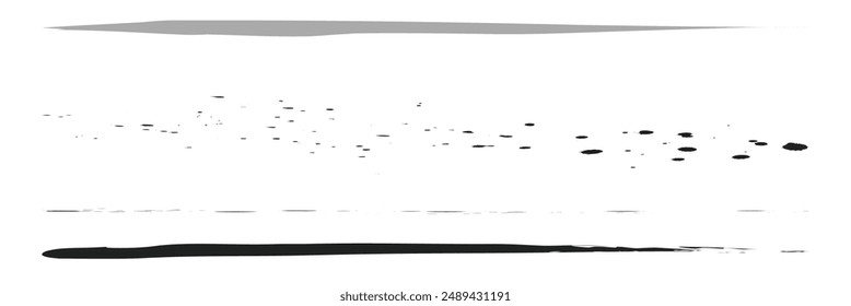Collection of vector grunge brush strokes isolated on white. Vector illustration. Black line, grunge brush stroke. Eps 10.