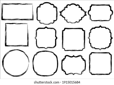 Collection of vector grunge frames 