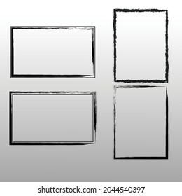 Colección De Bordes De Fotografía De Grunge Vector
