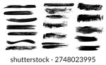 Collection of vector grunge style brushes