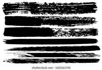 Collection of vector grunge style brushes