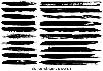 Collection of vector grunge style brushes