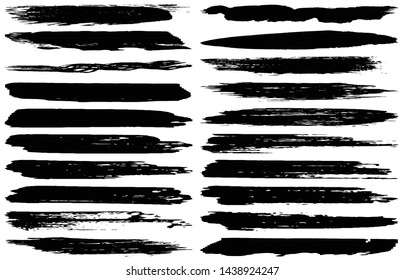 Collection of vector grunge style brushes