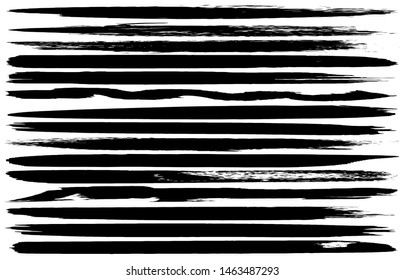 Collection of vector grunge style brushes