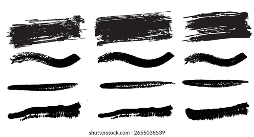 Collection of vector grunge style brushes. Vector. Eps10