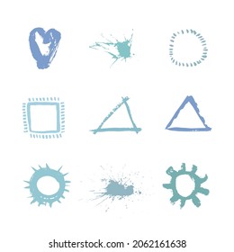 Collection of vector hand drawn decoration elements. Doodle style 