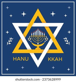 Collection of vector hand drawn flat hanukkah templates