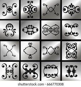 Collection of vector hand drawn geometric elements, logo design,icons, patterns. Abstract signs of symbols, stylized stars, spiral, set of laces.Vintage. Wicker lines. Doodles.Swirls.Tattoo designs.