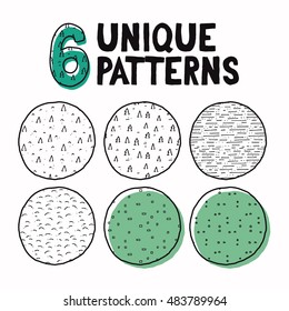 Collection of vector handmade seamless patterns. Perfect for creating greeting cards, posters, backgrounds, business cards and more...