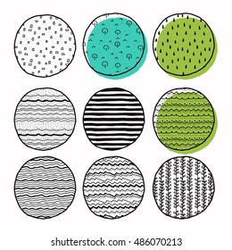 Collection of vector handmade seamless patterns. Perfect for creating greeting cards, posters, backgrounds, business cards and more...