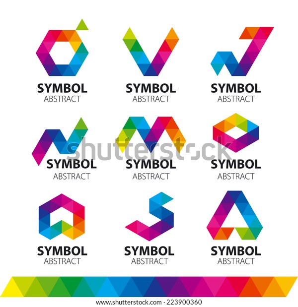 Collection Vector Icons Abstract Modules Stock Vector (Royalty Free ...