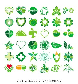 collection of vector icons health and the environment